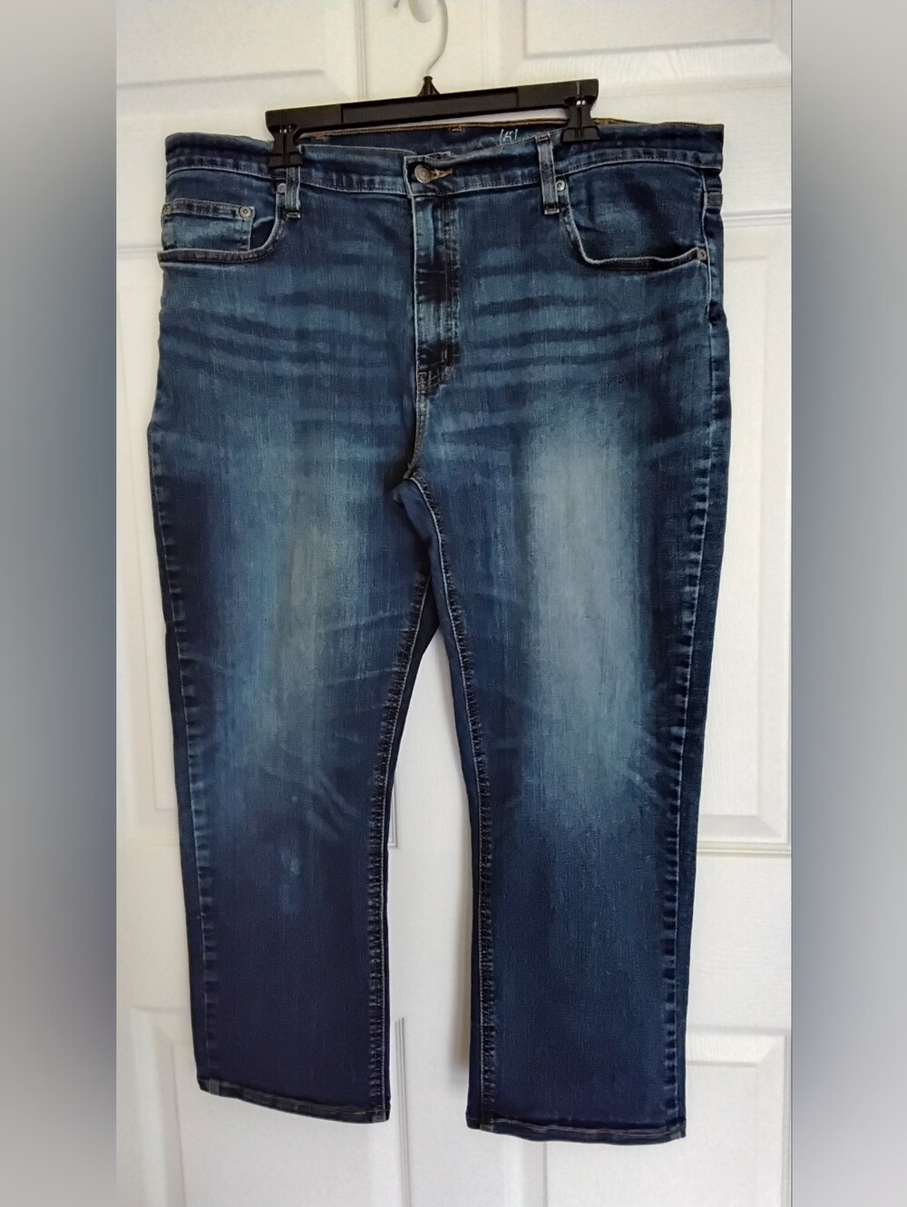 George Men's Dark Blue Washed Stretch Jeans